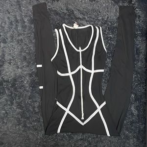 Black and white jumpsuit